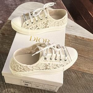 Dior Walk’N’Dior Macrame Embroid Off White Women’s EU 37.5 / US 7.5